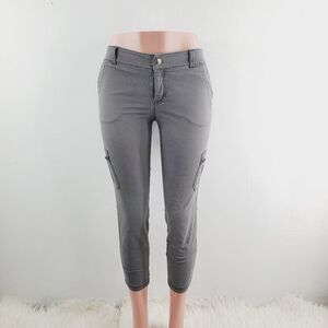 Athleta Women's Gray Button Outdoor Hiking Cargo Capri Pant Size 4